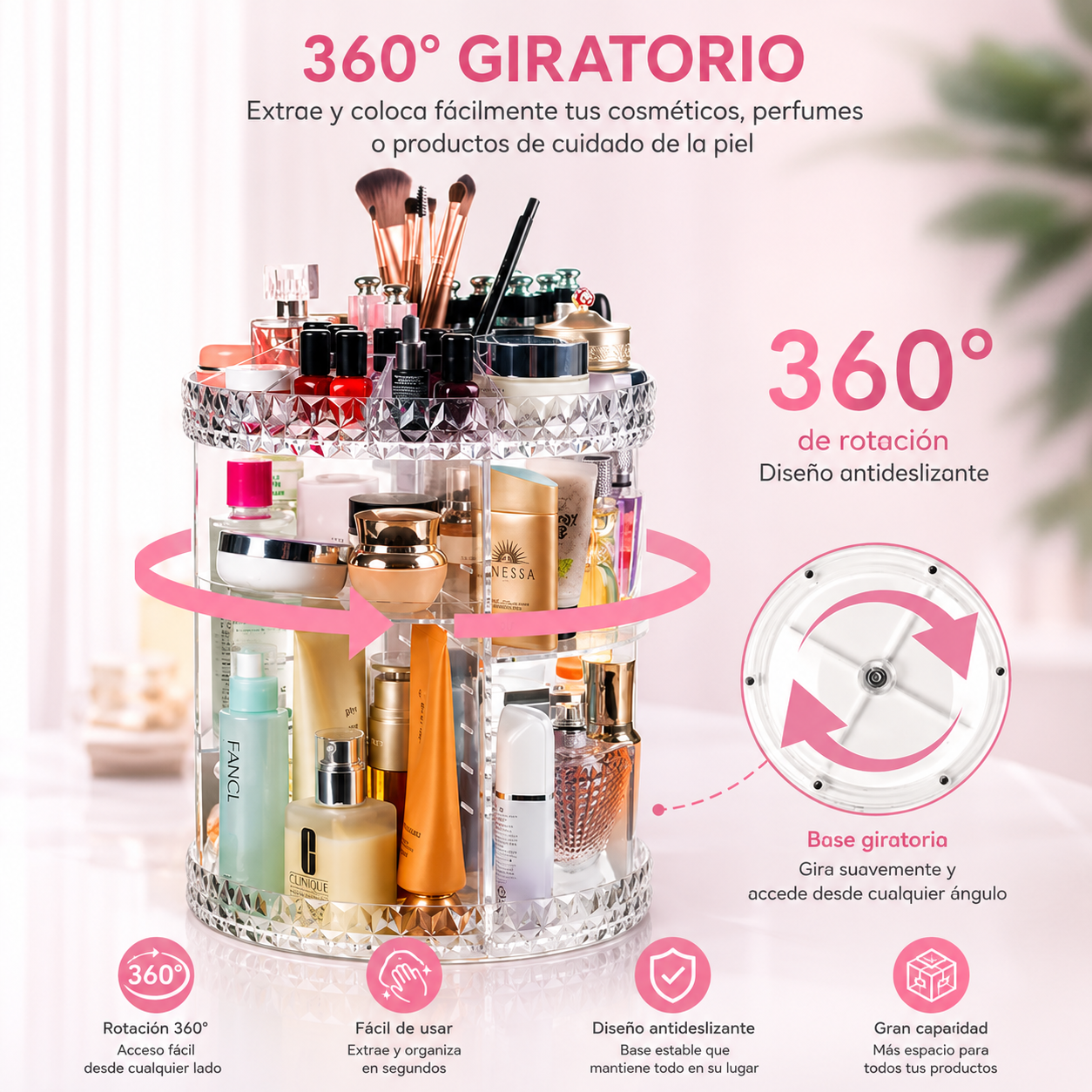 Organizador Maquillaje Giratorio 360