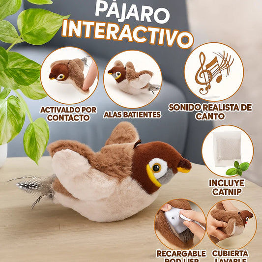 Pajarito interactivo para Gatos