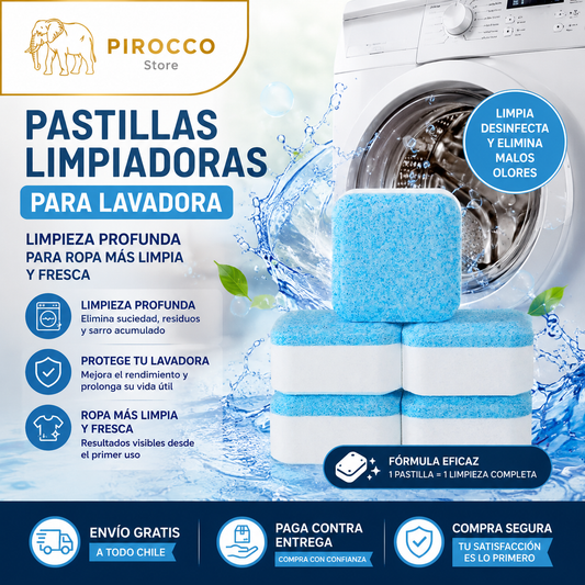Caja pastillas limpiadoras para lavadora