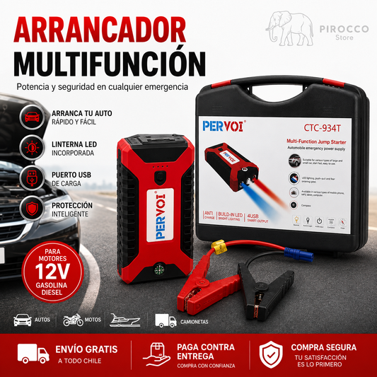 Arrancador de Batería para Auto 12V