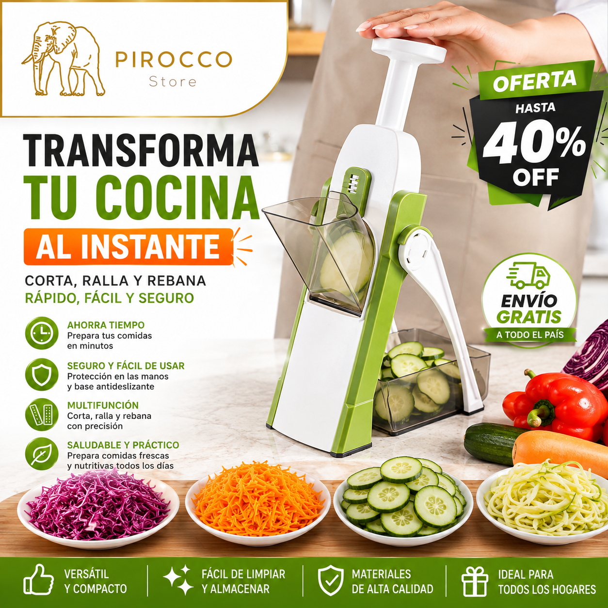 Cortador De Verduras Instantaneo