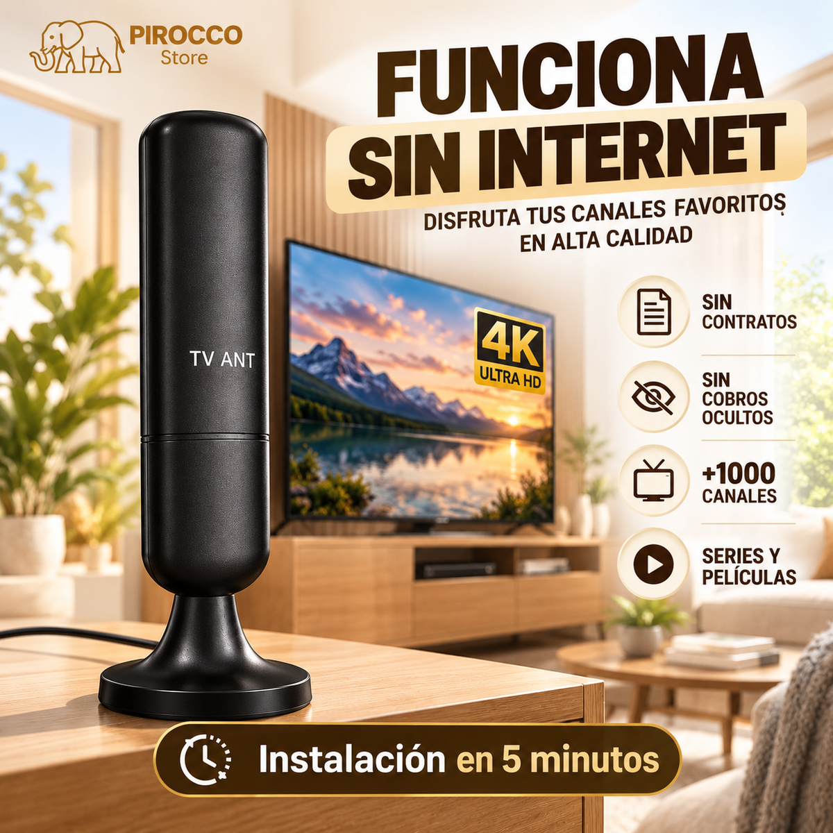 ¡2x1 Antena HD !Disfruta de canales Full HD sin pagar mensualidades