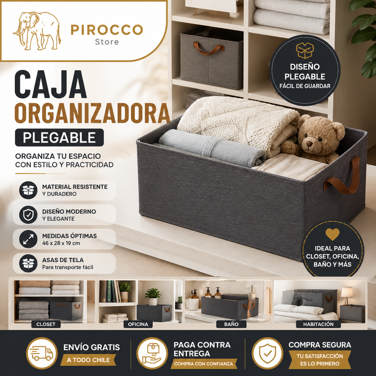 Caja Organizadora Plegable Ropa