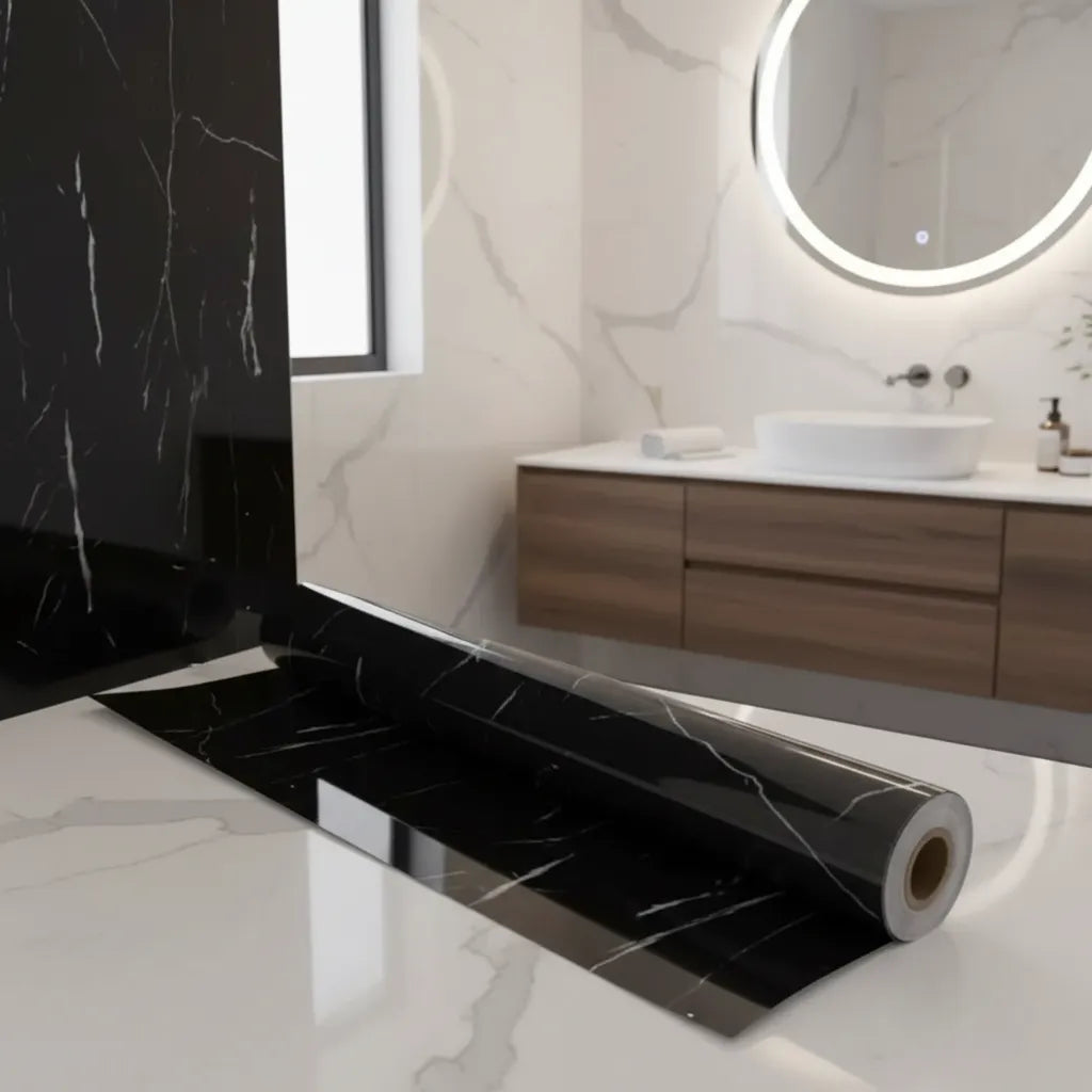 Papel Vinílico Mármol Negro 3M x 300CM