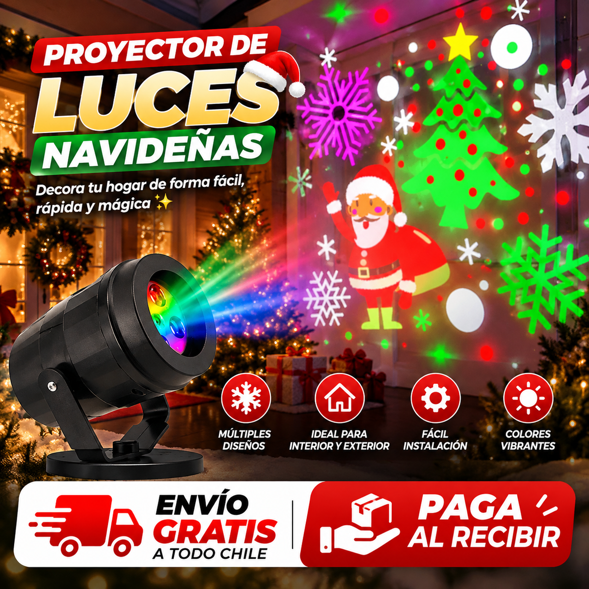 Proyector Navideño LED Multicolor