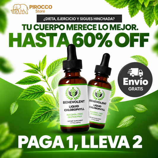 Gotas de Clorofila Benevolent® | Desintoxicación Natural 60ml