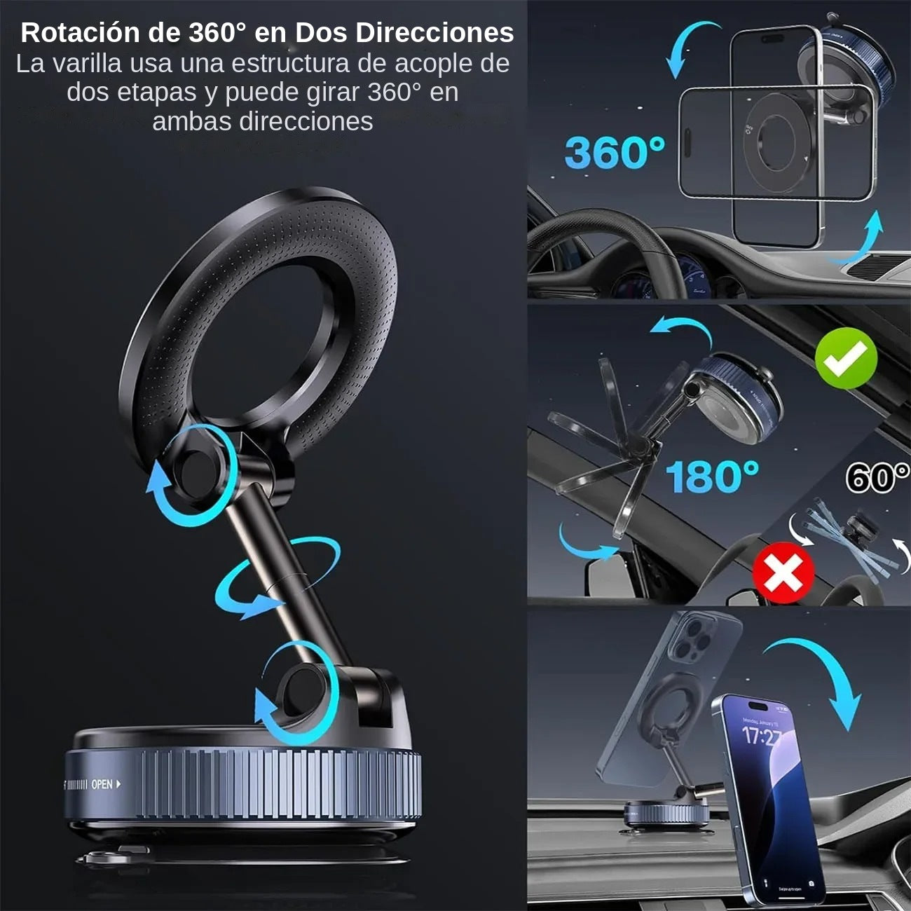 Soporte Magnético para Celular 2x1